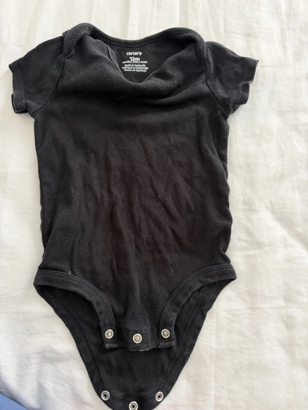 Carter's Black Bodysuit with Red & Black Plaid Pants